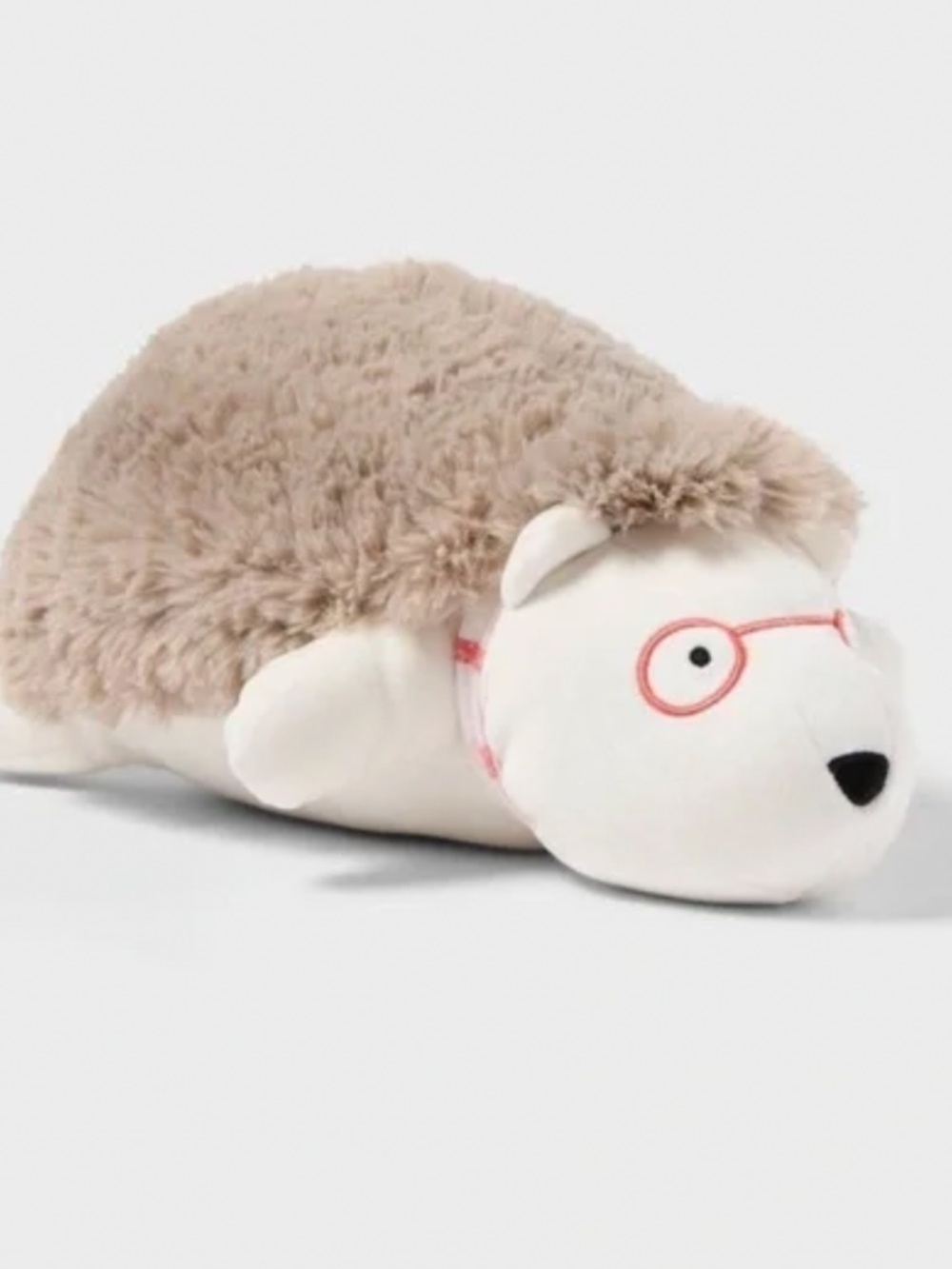 New! Pillowfort Hedgehog Kids' Mini Weighted Plush Throw Pillow White & Brown